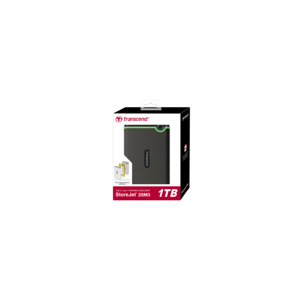TRANSCEND - TS1TSJ25M3S - 1TB,2.5''Portable HDD, StoreJet M3, USB 3.1